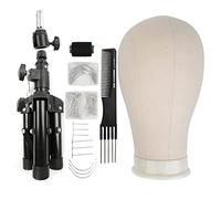 Okeeyseda 22 Inche Canvas Mannequin Canvas Block Display Training Styling Manikin Doll Wig Tripod Stand T Pins Wig