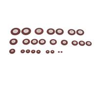 Okeeyseda 25 pcs Professional Leather Tenor Saxophone Pads Orange Sax Pads Replacement Woodwind Musical Instruments Parts & Accessories