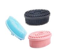 Okeeyseda 3PCS Silicone Body Scrubber Exfoliating Body Scrubber Massage Bath Shampoo Brush
