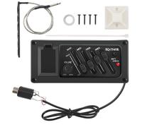 Okeeyseda 4-Band EQ Equalizer Piezo Pickup for EQ-7545R Pre-Amp Acoustic Guitar Preamp Amplifier Tuner