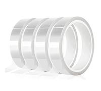 Okeeyseda 4 Rolls 20mm X33M(108Ft) Clear Heat Tape for Htv Electrical Tape Transparent High Temperature Sublimation Heat