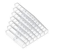 Okeeyseda 40 Piece Plastic Clear Acrylic Pen Case Gift Empty Pencil Boxes Plastic Pen Storage Transparent Plastic Pencil Boxes