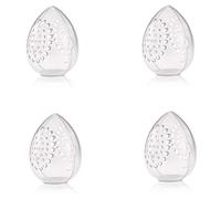 Okeeyseda 4Pcs Breathable Cosmetic Sponge Travel Bag, Protective Plastic Holder, Storage Box, Transparent