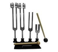 Okeeyseda 4Pcs Tuning Fork Set (4096C, MI528, 128C, OM136.1) for,for Chakra,Sound Therapy,Reliever Stress