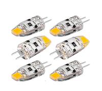 Okeeyseda 6 Piece G4 LED Bulb 12V DC Dimmable COB LED G4 Bulb 1.5W 360 Beam Angle to Replace 15W (Warm White)