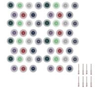 Okeeyseda 64Pcs 1 Inch Radial Bristle Disc Kit Abrasive Brush 3 and 2.35Mm Shank Detail Polishing Wheel for Rotary Tool Accessories