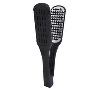 Okeeyseda Boar Bristle Double Sided Brush Comb Clamp Anti-Static Hair Straightener Tool Comb Hair Splint Comb, Black