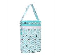 Okeeyseda Cute Cartoon Baby Bottle Bag Portable Baby Bottle Insulation Bags Mummy Handbag Milk Thermal Food Warm Bag White
