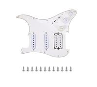 Okeeyseda Electric Guitar Pickguard Pickups Loaded Prewired Scratchplate Assembly 11 Hole SSH White