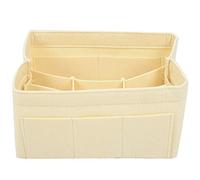Okeeyseda Felt Cloth Inner Bag Fits In Insert Handbag Multi-Pockets Cosmetic Bags Storage And Personal Belongings Organizer White