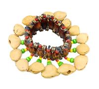 Okeeyseda Indonesian Handmade Fruit Shell Hand Bell Fruit Adult Children Dance Performance Rhythm Instrument Hand Bell Brown