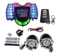 Okeeyseda Motorcycle Stereo Speakers Wireless Bluetooth MP3 Player Waterproof FM Audio for Motor Scooter Bike ATV UTV