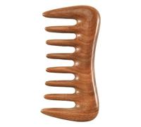 Okeeyseda Wide Tooth Hair Comb - Natural Wood Comb for Curly Hair - No Static Sandalwood Hair Pick Wooden Comb for Detangling