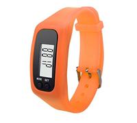 Okeeyseda Women Digital LCD Pedometer Step Run Short Distance Calorie Counter Wrist Watch (Orange)