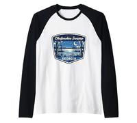Okefenokee Swamp Georgia Alligator Night Nature Wildlife Raglan Baseball Tee