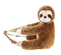 okegztoa Cozy Sloth Plush Backpack for Toddlers - 3D Stuffed Animal Daypack, Soft Huggable Toy Bag with Adjustable Straps for Kids, Boys & Girls Birthday Easter Gift (Baby Sloth)