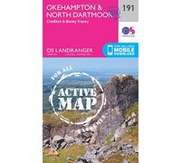 Okehampton & North Dartmoor Map | Weatherproof | Crediton & Bovey Tracey | Ordnance Survey | OS Landranger Active Map 191 | England | Walks | Cycling | Days Out | Maps | Adventure