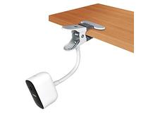 Adjustable Mount for Arlo Camera, Heavy Duty Gooseneck Clip Clamp Mount for Mounting Arlo Pro 4/Pro 3/Pro 2/Essential/Owlet/Reolink Camera and More Without Drilling(White, 1 Pack)