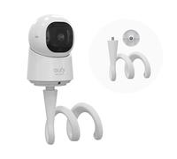 OkeMeeo Flexible Mount for eufy Indoor Cam E30/C210/C220, Made of Bendable Metal Covered by Silicone (17.3'' Twist Mount, White)
