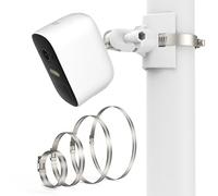 OkeMeeo Outdoor Camera Mount for Arlo Pro 5S/Pro 4/Pro 3/Ultra 2/Essential XL, for eufyCam 2C/2C Pro and More 1/4’’ Threaded Camera No Drill Pole Mount(White, 1 Pack)