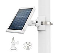 OkeMeeo Outdoor Pole Mount for Ring Solar Panel,Super Solar-Panel,Fits Pole/Tree/Cylindri Rail/Drainage Pipe(White)