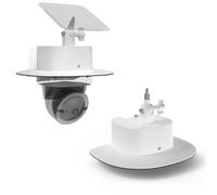 OkeMeeo Rain Cover for Eufy Security 4G LTE Cam S330, with Attached Solar Panel Mount, White