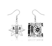 OKEYCH 90s Horror Movie Inspired Gift Book of the Living Earrings Movie Fan Jewelry Movie Lover Gif, Metal, alloy