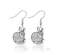 OKEYCH Armadillo Lover Gift Armadillo Shape Earrings Who Loves Armadillo Jewelry Wildlife Conservation gift, Metal, alloy