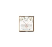 OKEYCH BestFriend Gift to Bride, To My Best Friend On Her Wedding Day Necklace, Bride Gift From Maid of Honor, Wedding Present, Copper, 0