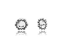 OKEYCH Biology Lover Gift Microbe Stud Earrings Biology and Science Jewelry Biology Teacher Stu-dent Gift, Metal, alloy