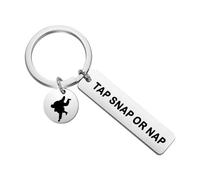 OKEYCH Brazilian Jiu Jitsu Gift Tap Snap Or Nap Keychain Martial Art Jewelry Jiu Jitsu Coach Gift Jiu Jitsu Student Gift, Tap Snap Or Nap Keychain, Medium
