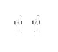 OKEYCH C-at Lover Gift Cat Butt Silhouette Stud Earrings C-at Mom Jewelry C-at Owner Gift Kitten Merch, Metal, alloy