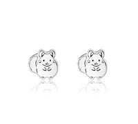 OKEYCH Chinchilla Lover Gift Chinchilla Stud Earrings Chinchilla Mom Jewelry Chinchilla Owner Gift Who Loves Chinchillas Gift, Metal, alloy