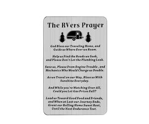 OKEYCH Christian Camper Gift Rvers Prayer Wallet Card Road Trip Jewelry Camping Lover Gift, Rvers Prayer W