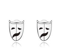 OKEYCH Drama Theater Lover Gift Comedy Tragedy Mask Earring Drama Actor Actress Gift Comedy Tragedy Masks Jewelry Theatre Geek Earring Theatre Life Gift, Metal, alloy