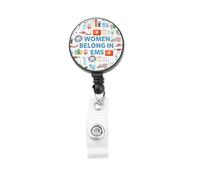 OKEYCH Female EMT Gift Belong in EMS Badge Reel Female Paramedic Badge Holder Future Medical Worker Gift (Belong in EMS B)