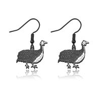 OKEYCH Guineafowl Lover Gift Guineafowl Design Earrings Guinea Hen Fowl Farmer Jewelry Guineafowl Merch, Metal, alloy