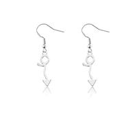 OKEYCH Horror Inspired Gift Devil's Tail Earrings Horror Fandom Jewelry Horror Cosplay Merch, Metal, alloy