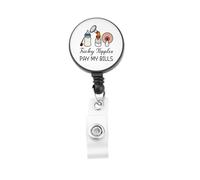 OKEYCH Lactation Consultant Gift Tricky Nipples Pay My Bills Badge Reel Breastfeeding Mom Trainer Badge Holder Midwife Gift (Tricky Nipples B)