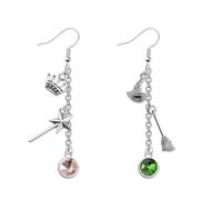 OKEYCH Music-al Inspired Gift Green & Pink Musical Earrings MusicTheater Souvenir Gift, Metal, alloy