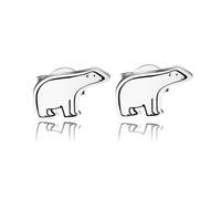 OKEYCH Polar Bears Lover Gift Polar Bear Stud Earrings Who Loves Polar Bears Jewelry North Pole Gift, Metal, alloy
