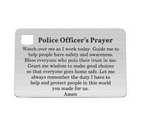 OKEYCH Police Officer Gift Police Officer's Prayer Jewelry Law Enforcement Prayer Jewelry Police Retirement Appreciation Gift, Metal, alloy