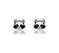 OKEYCH Raccoon Lover Gift Raccoon Head Earrings Raccoon Themed Jewelry Raccoon Fan Gift Raccoon Merch, Metal, alloy
