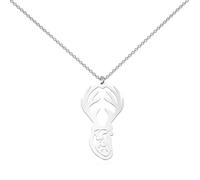 OKEYCH Silence Lambs Movie Inspired Gift Hannibal Lecter Fan Necklace Hannibal Jewelry Horror Movie Lover Gift, Metal, alloy