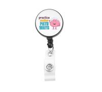 OKEYCH Stroke Awareness Gift Practice Makes Path Ways Badge Reel Physical Therapist Badge Holder Neurologist Gift (Practice Makes Path Ways B)