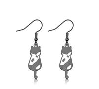 OKEYCH Tuxedo Cat Lover Gift Tuxedo Cat Design Earrings Tuxedo Cat Mom Jewelry Tuxedo Cat Owner Gift, Metal, alloy