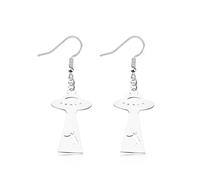 OKEYCH UFO Inspired Flying Disc Earrings Jewelry Monster Lover Gift Science Fiction Gift Cosplay Merch