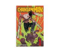 OKFPLM Chainsaw ManRetro Style Poster Canvas Wall Art Vintage Asian Decor Print for Bedroom & Living Room Decorations16x24inch(40x60cm) Unframe-style