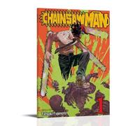 OKFPLM Chainsaw ManRetro Style Poster Canvas Wall Art Vintage Asian Decor Print for Bedroom & Living Room Decorations24x36inch(60x90cm) Frame-style