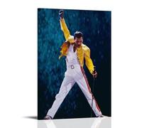 OKFPLM Freddie MercuryRetro Style Poster Canvas Wall Art Vintage Asian Decor Print for Bedroom & Living Room Decorations08x12inch(20x30cm) Frame-style
